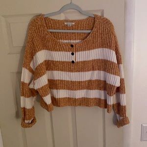 Orange and white ae sweater